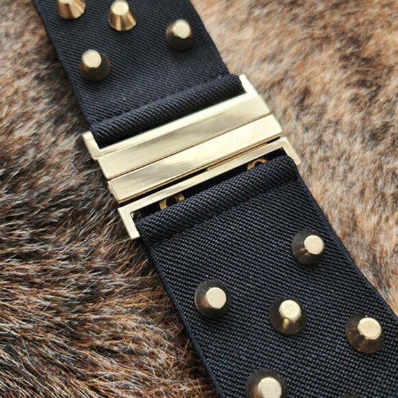 GOLD STUDDED ELASTIC BELT - Picture 2 of 3